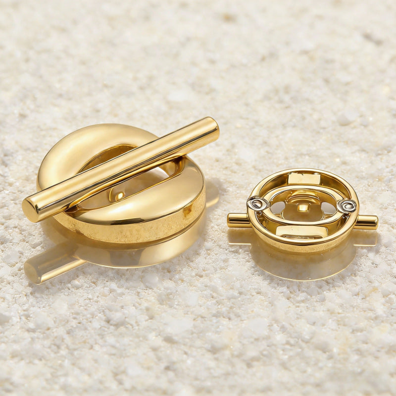 "1 and 0" Hollow Geometric Metal Buttons 20pcs