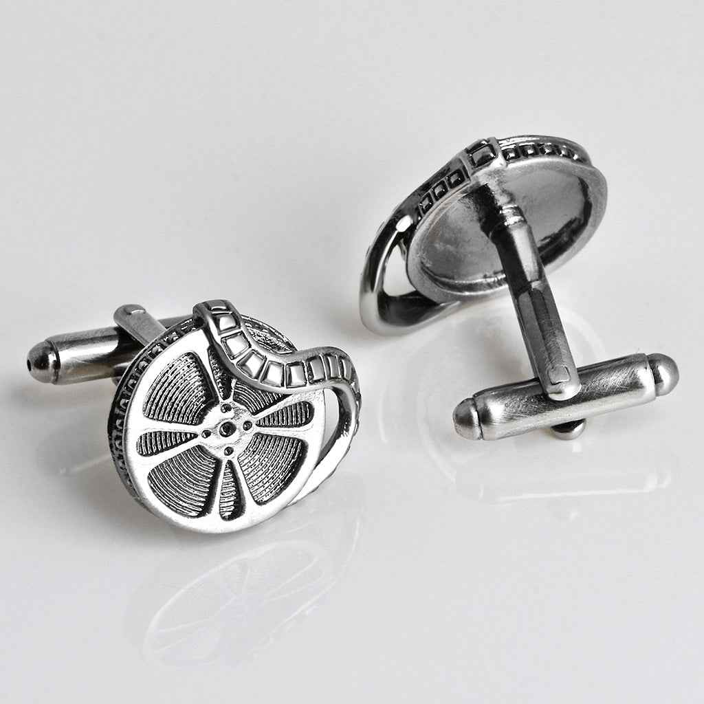 22x18mm Vintage Film Projector Cufflinks – Antique Silver