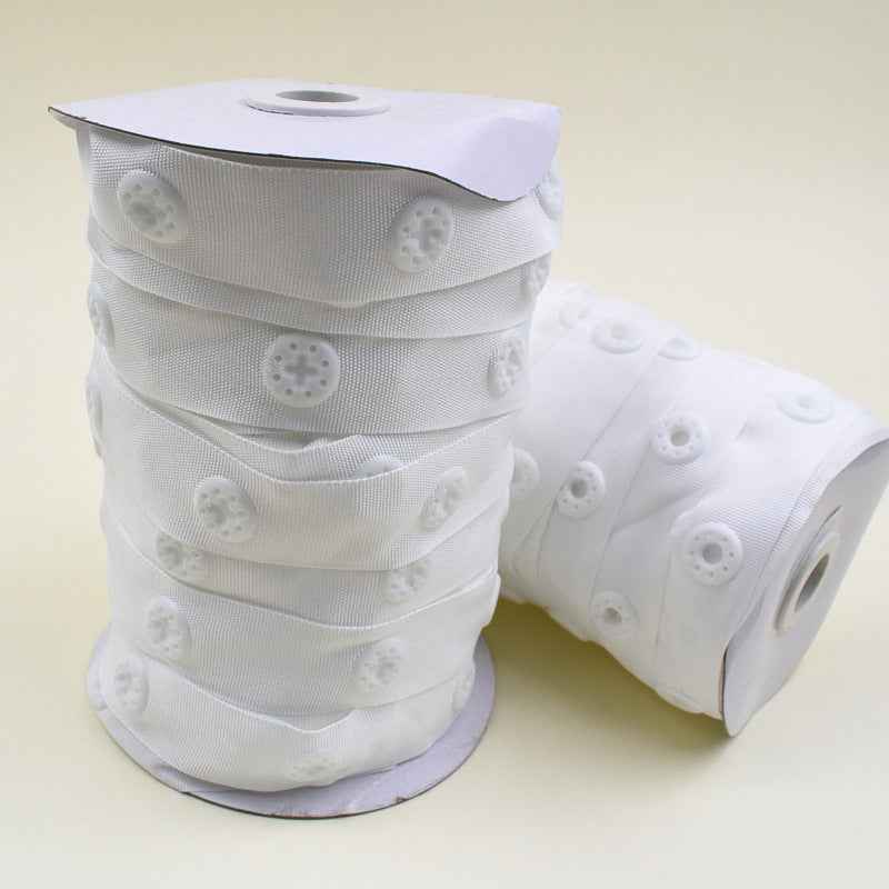 50mm Spacing Cloth Sewing Snap Fastener Button Tape 30 Yards