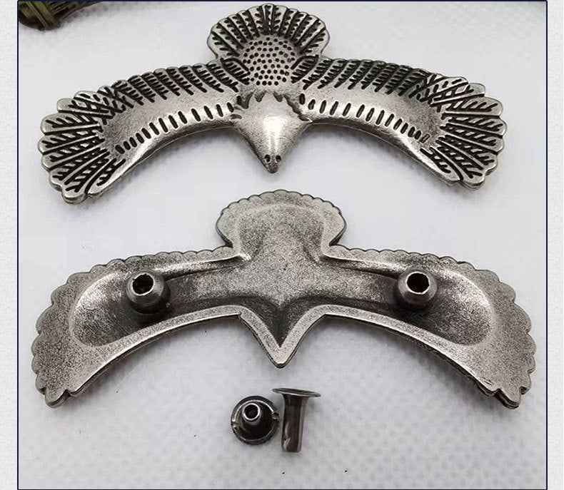 Vintage Silver Eagle Rivets – Antique Alloy Studs for Punk 40 Pack