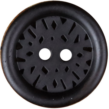 Black Sandalwood Laser-Engraved Round 2-Hole Buttons for Coats & Suits – Set of 20