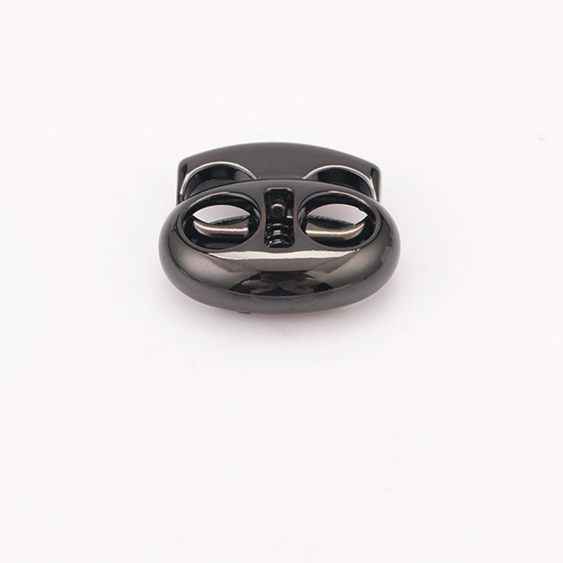 Oval Pig Nose Two-Hole Metal Spring Drawstring Cord Lock – 20Pcs