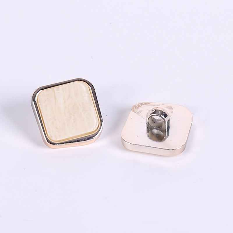 18/21/25mm Rose Gold Square Beveled Plastic Buttons Bulk 500pcs