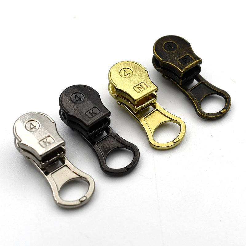 #4 Heavy-Duty Metal Zipper Pulls for Clothing 20 Pack(4 Mixed Colors)