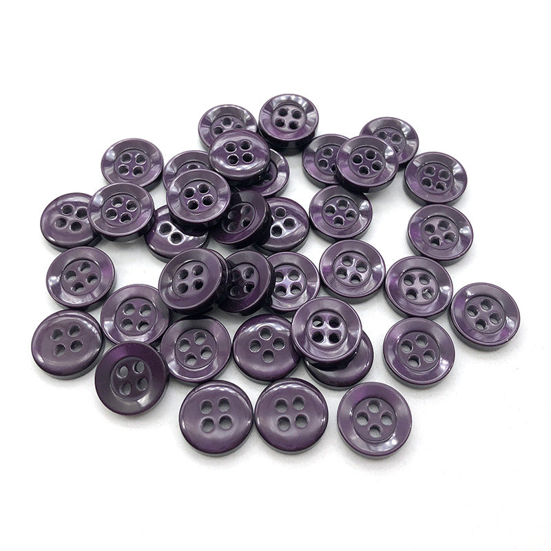 10mm Ronde 4-Gat Shirt Pareloïde Kleine Hars Knopen 270 Verpakking