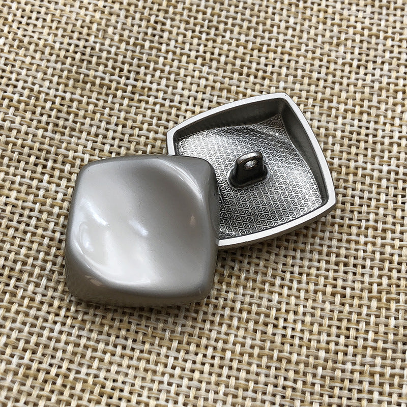 24mm Arany Nikkel Ívelt Négyzet Fém Gomb Készlet 20db