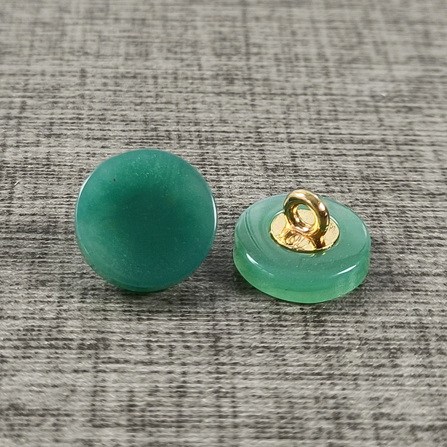 18L Faux Agate Resin Shank Buttons – 11mm Metal Shank,50pcs