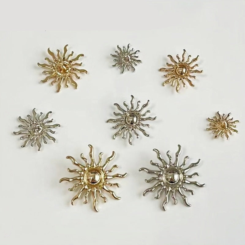 Fashion Sun-Shaped Metal Shank Buttons for Hand Sewing 20PCS