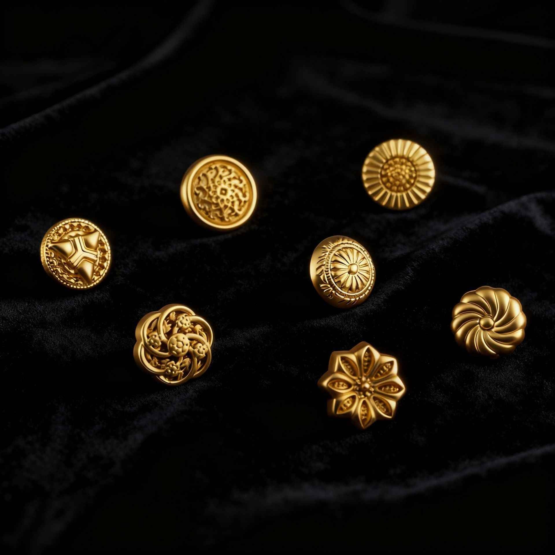 10MM Vintage Chinese Style Gold Zinc Alloy Shirt Buttons 70pcs