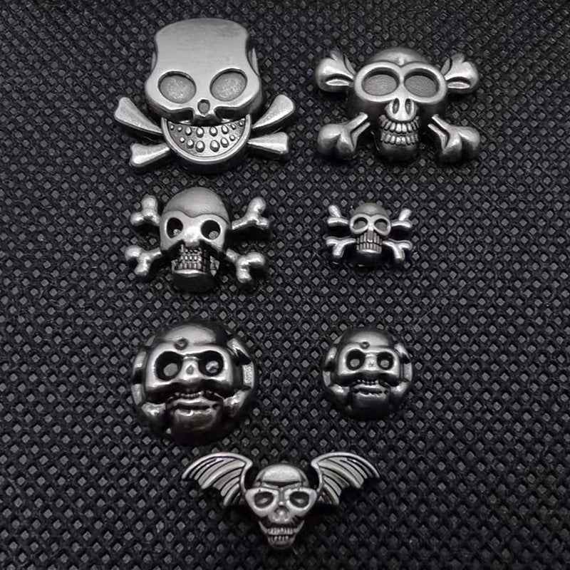 Gothic Punk Zinc Alloy Skull Rivets Vintage Silver 42 Pack(7 Styles)