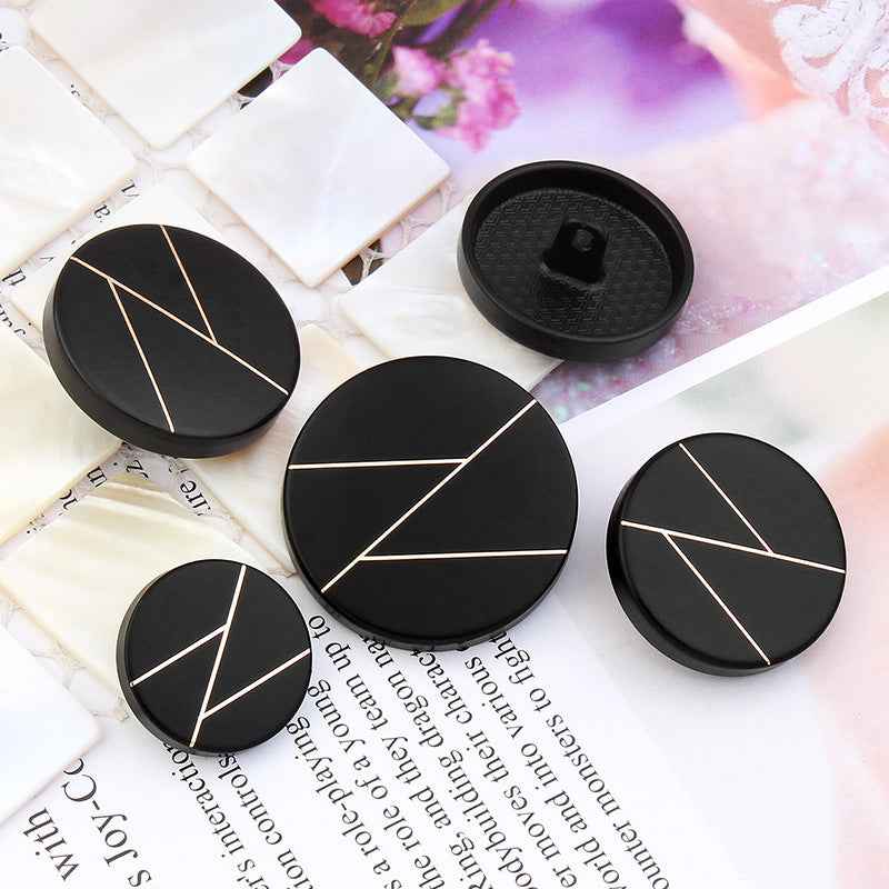 23/25/28mm Black Metal Shank Sewing Buttons for Coats Jackets 30 Pack