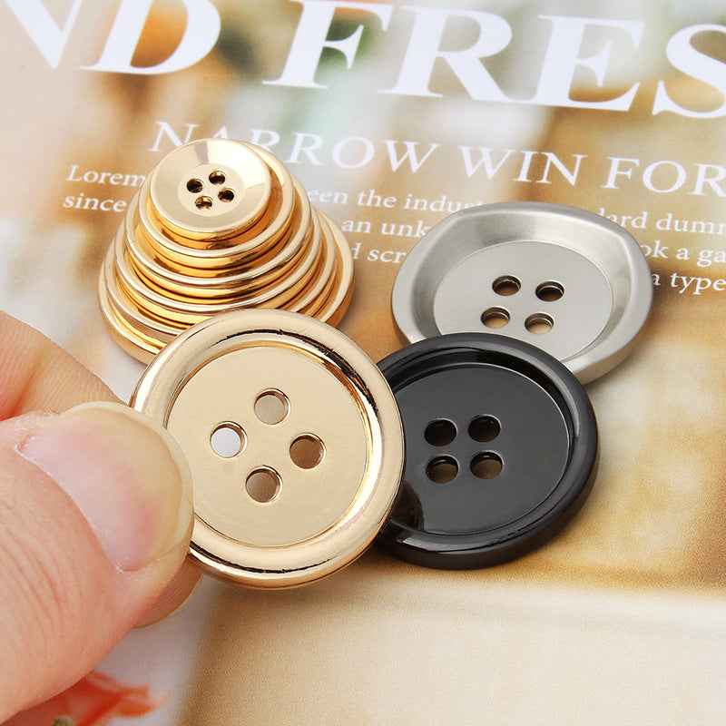11.5-25mm Metal 4-Hole Premium Multi-Size Buttons for Tailoring 36pcs