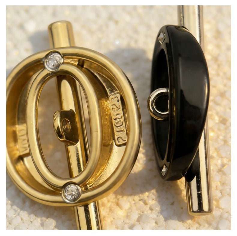 "1 and 0" Hollow Geometric Metal Buttons 20pcs