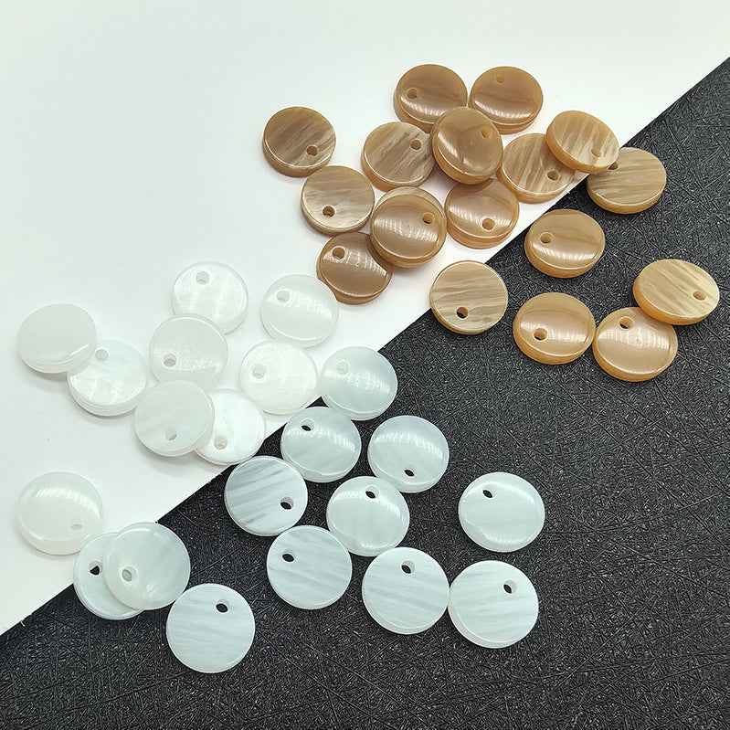 18L (11.5mm) Round Single-Hole Resin Decorative Buttons 90 Pack