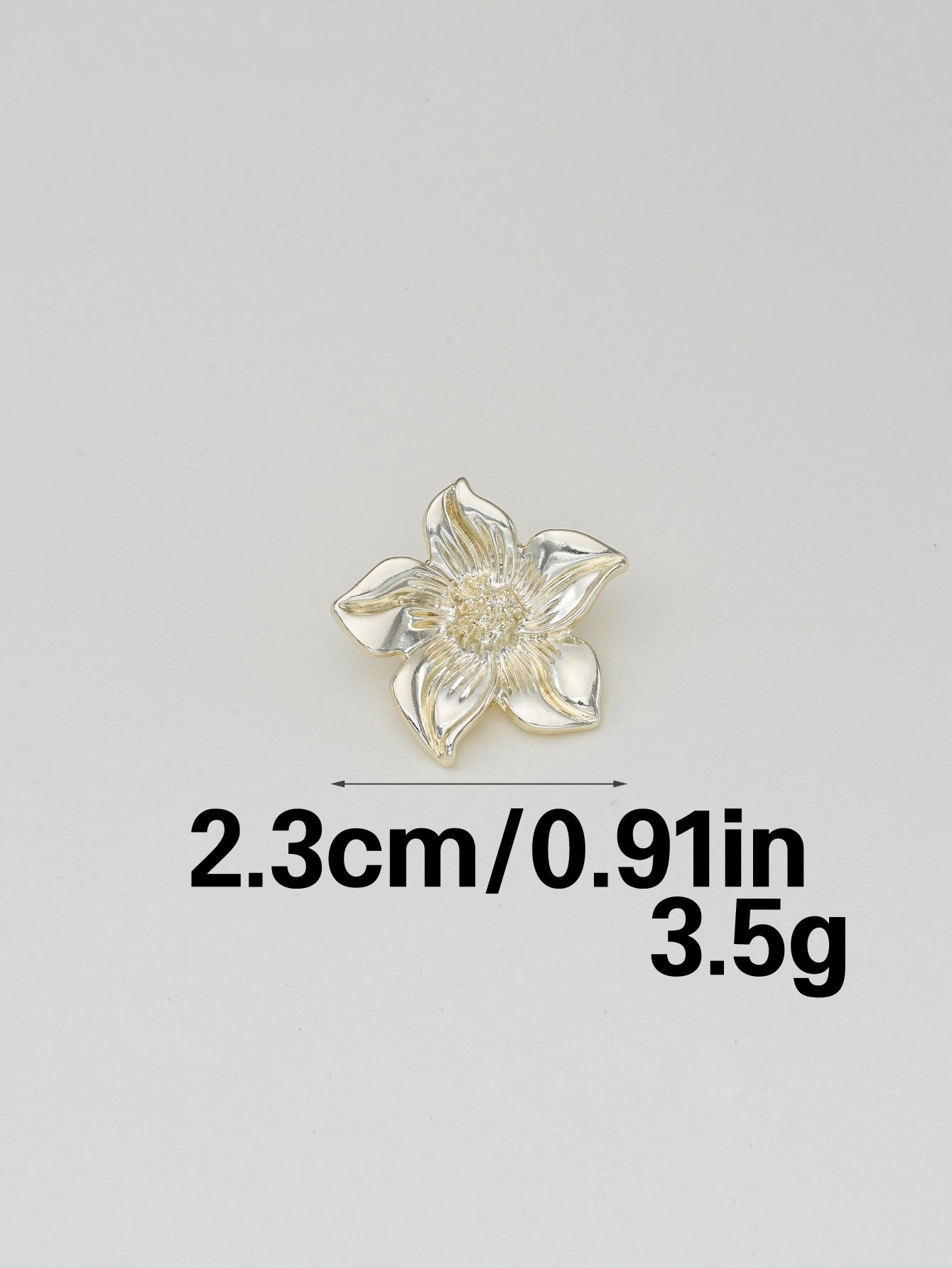 Large Floral Alloy Shank Buttons 20-Piece for Sweaters Coats Dresses