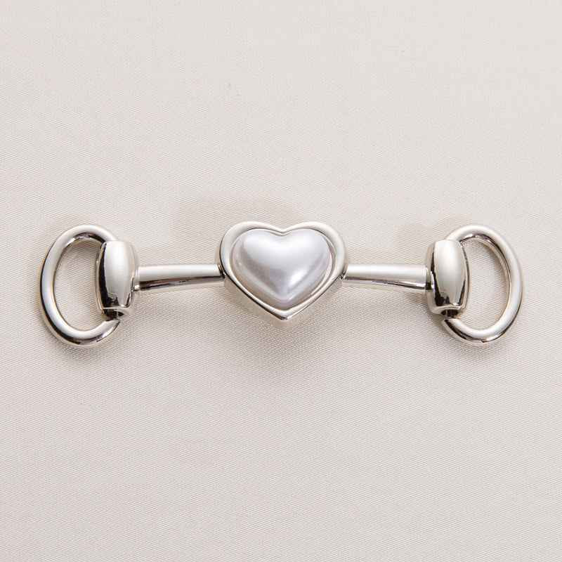 73mm Gold Silver Metal Heart Chain Decorative Buckle 20 Pack