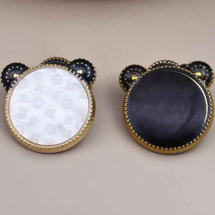 18/20/25mm Black White Bear Metal Shank Sweater Cardigan Buttons 10pcs