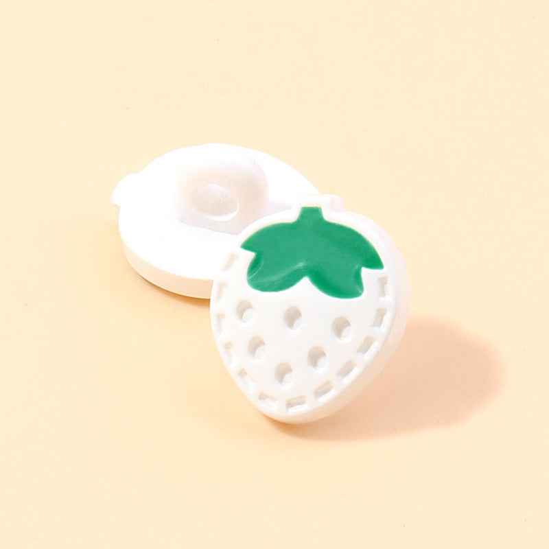 Baby Colorful Strawberry Shaped Plastic Shank Buttons 70 Pack