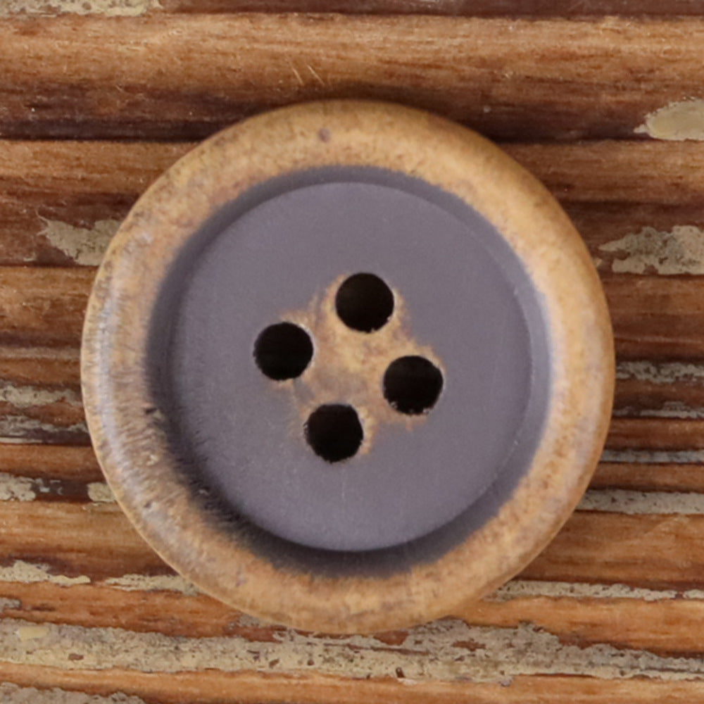 Dopamine Color Series Round 4-Hole Wood Buttons – Set of 30