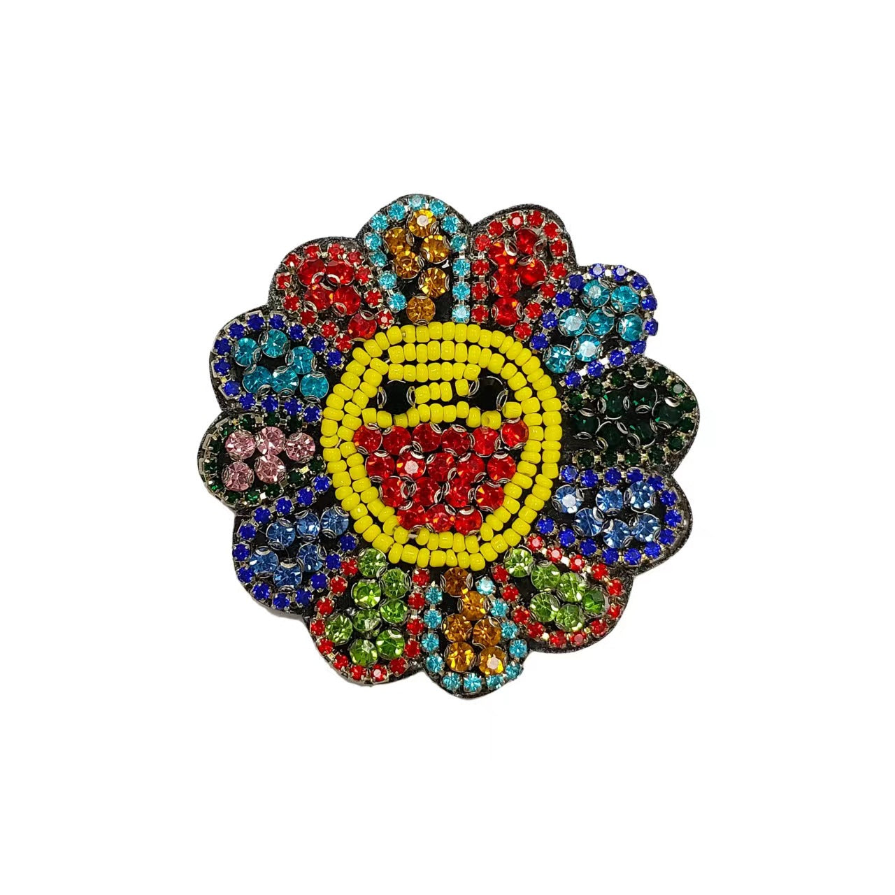 Tecknad Regnbåge Solros Applikation Kristall Rhinestone Patch 4 Pack