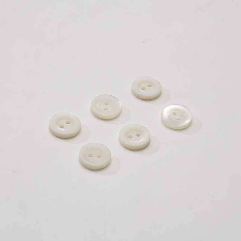 10mm Taro Shell Polished 2mm Thick 2-Hole Buttons 100pcs Wholesale