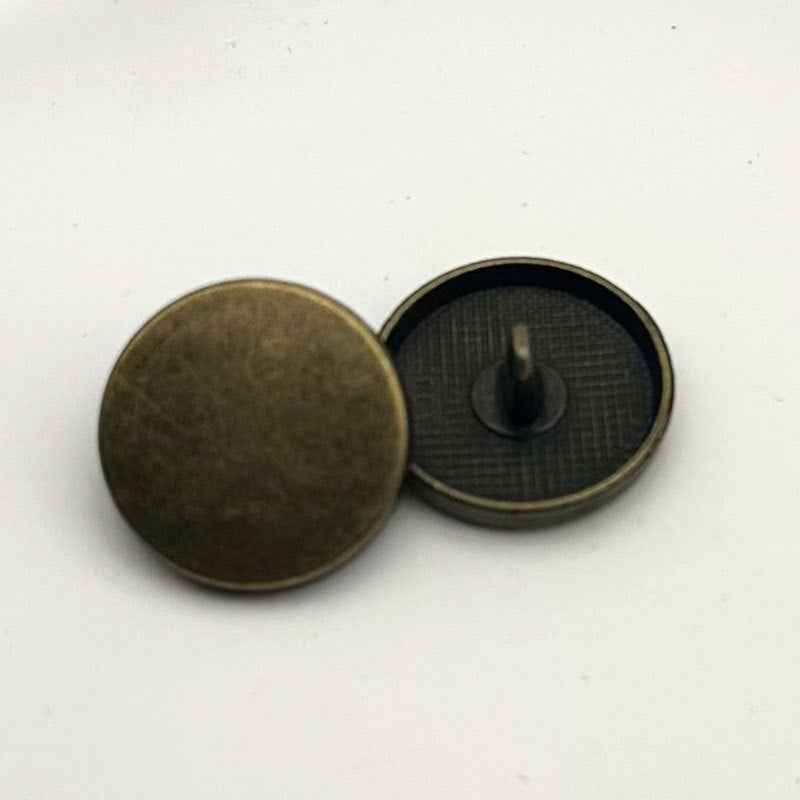 1 Inch Round Flat Metal Shank Buttons for Women's Coat 20PCS