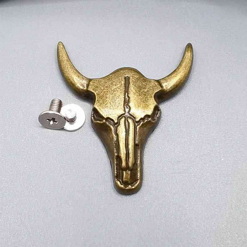 Vintage Silver Bronze Bullhead Screw Buckles 20pcs