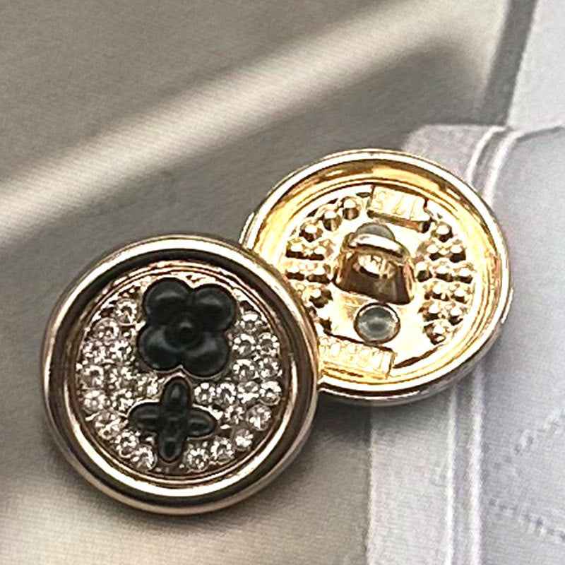 28L/36L/40L Round Two-Tone Metal Shank Sewing Buttons 10pcs