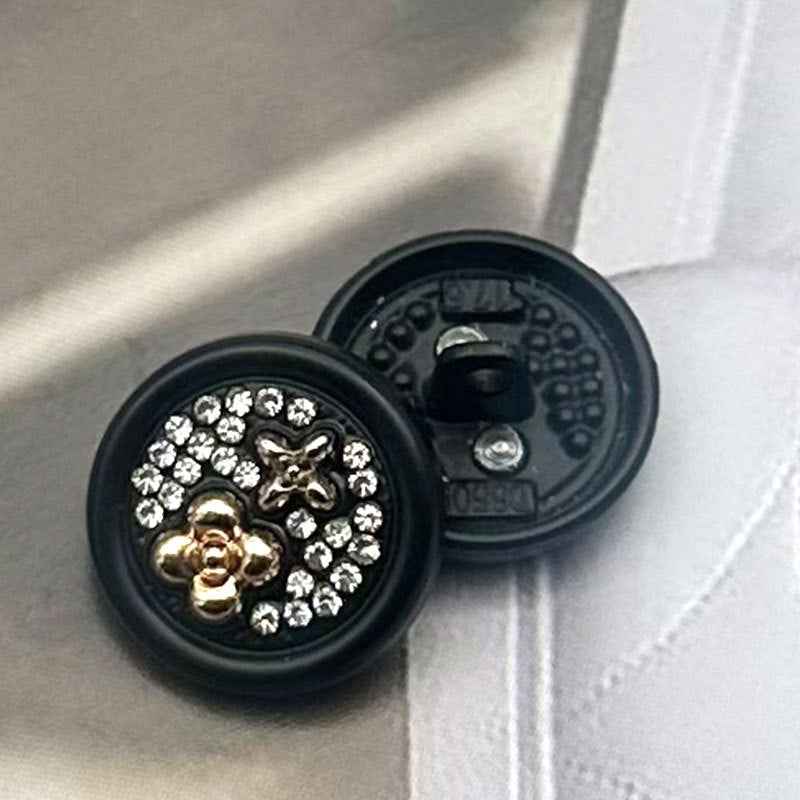 28L/36L/40L Round Two-Tone Metal Shank Sewing Buttons 10pcs