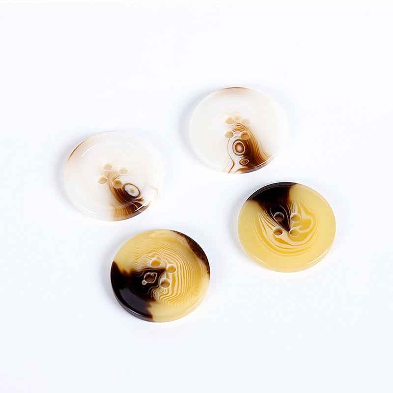 23/25mm Round 4-Hole Resin Buttons for Coats 100pcs