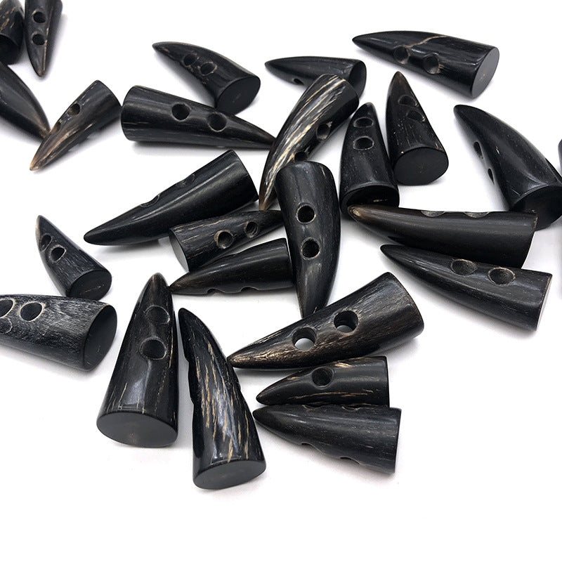 50mm natürliche Horn Toggle Dekorative Knöpfe für Herren Wollmäntel 10 Stück