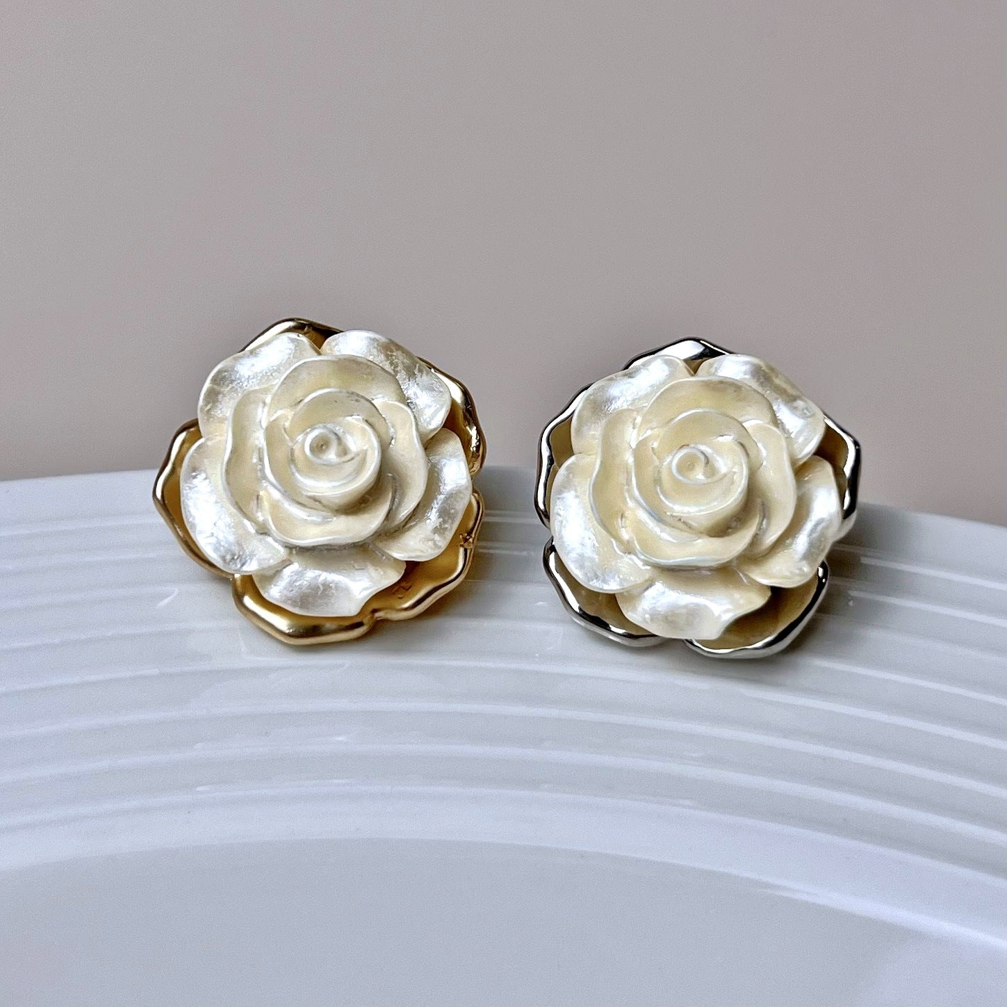 18/23MM Vintage Rose Coat Metal Decorative Buttons 12pcs