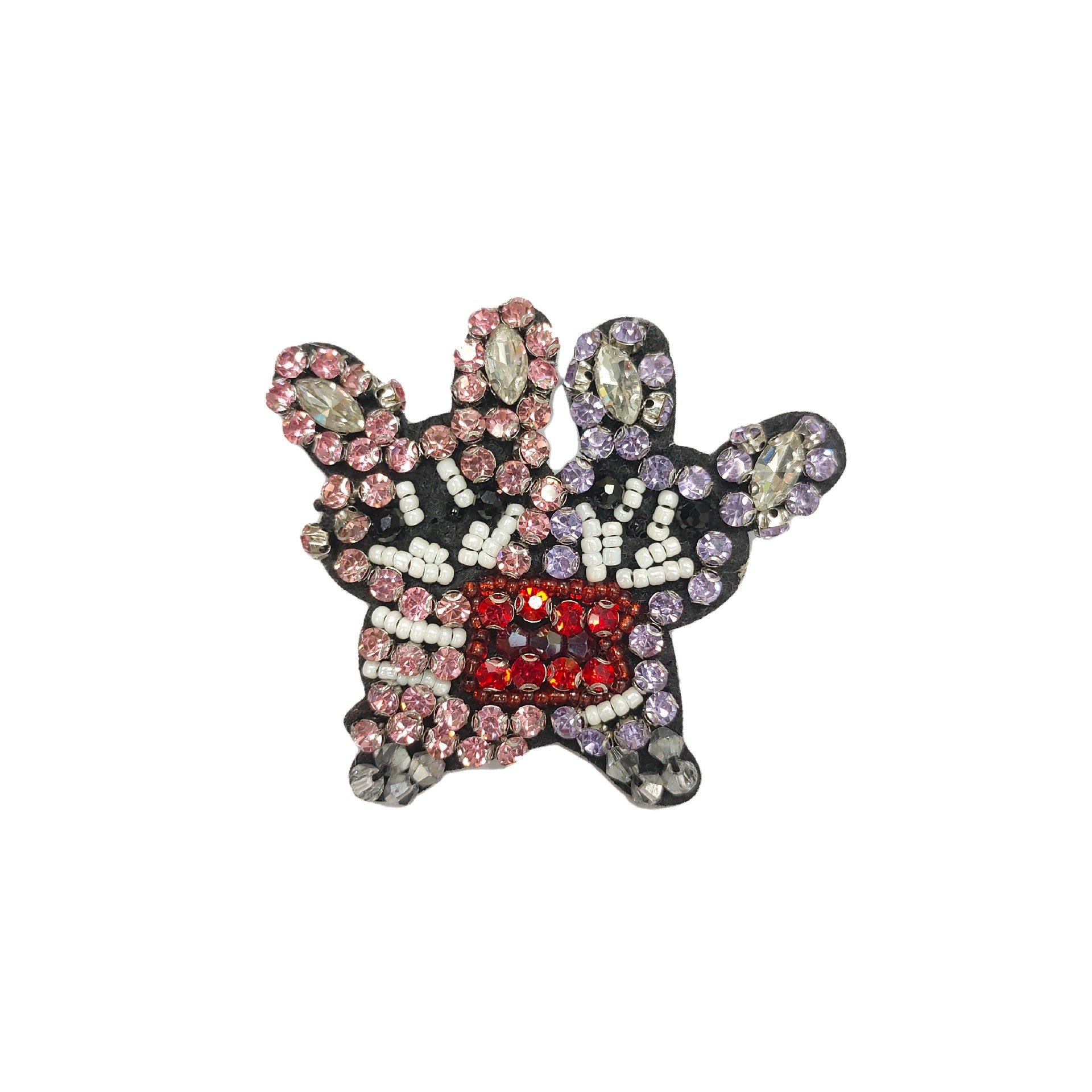 Kristallhalsband Båge Patch Applikation Glittrande Dekoration 5 Pack