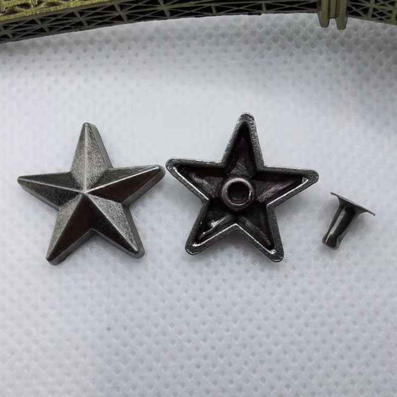 Vintage Silver Star Studs – Punk Rock Spikes 55 Pack(11 Styles)