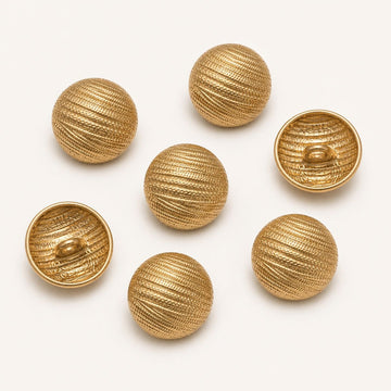 Gold Mesh Round Metal Shank Buttons 50PCS For Knits,Coats & Sweaters