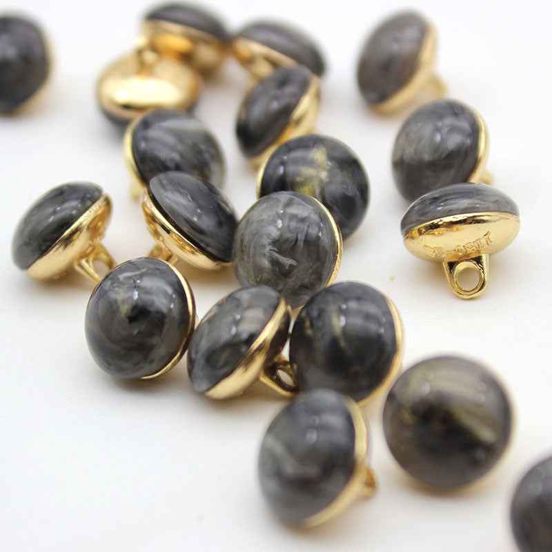 11.5-25mm Cat Eye Pearlized Metal Shank Buttons for Sweaters 50 Pack