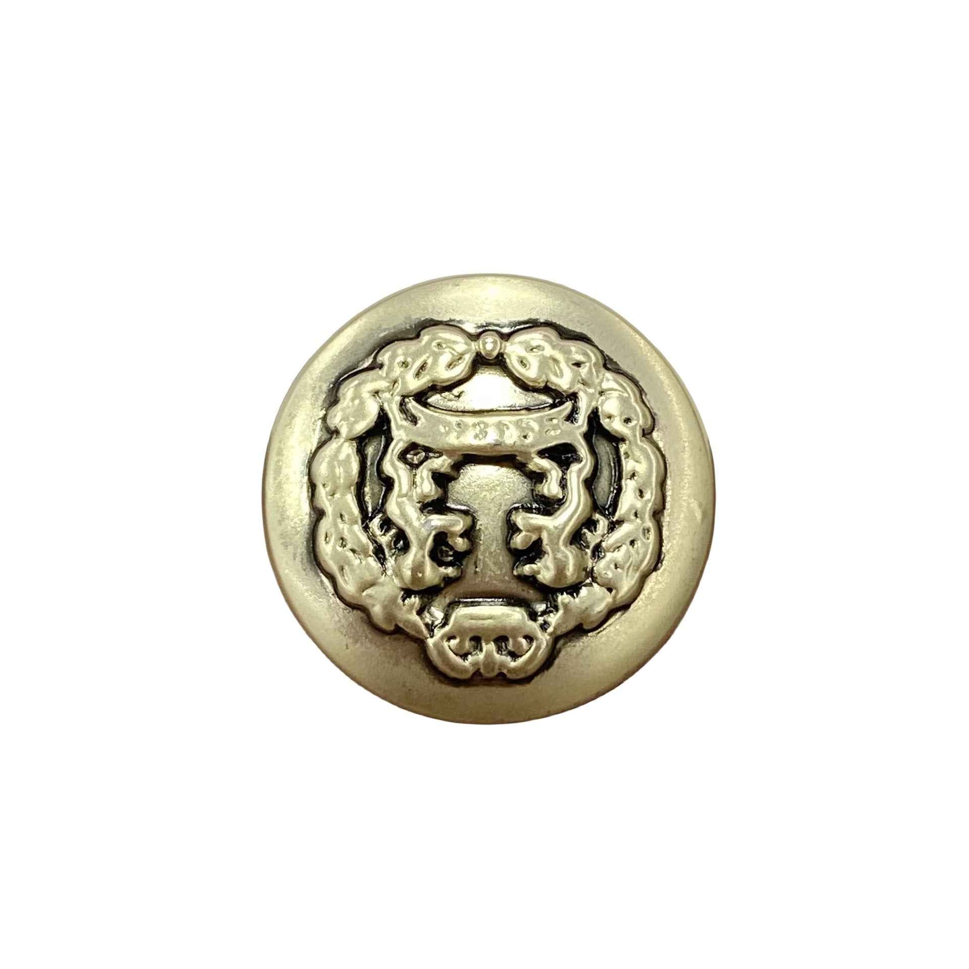 15/18/20mm Retro Gold Round Lion Metal Shank Buttons 20pcs