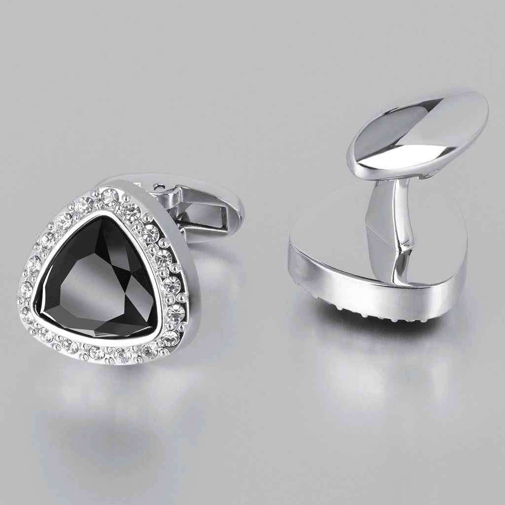 18mm Triangle Black Onyx Cufflinks