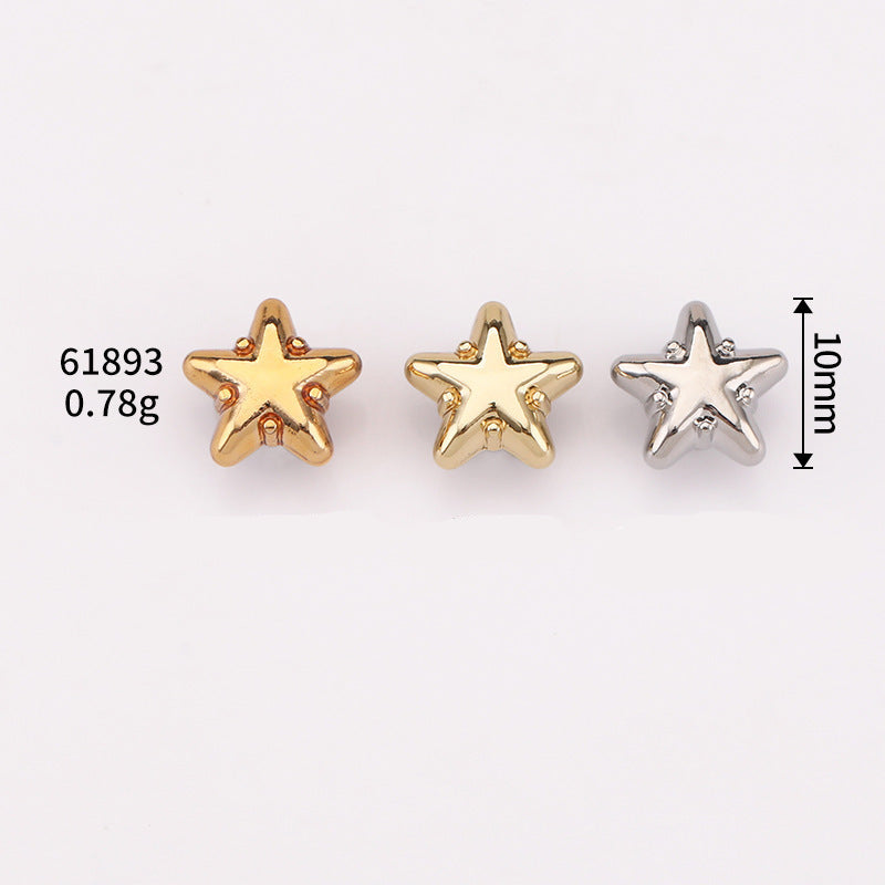 Star Metal Shank Shirt Buttons 10mm Set of 30
