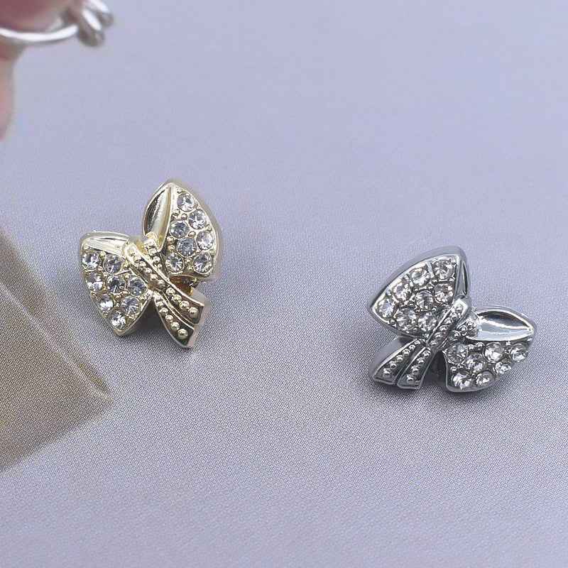 11.5mm/12.5mm Metal Rhinestone Shirt Buttons 20pcs