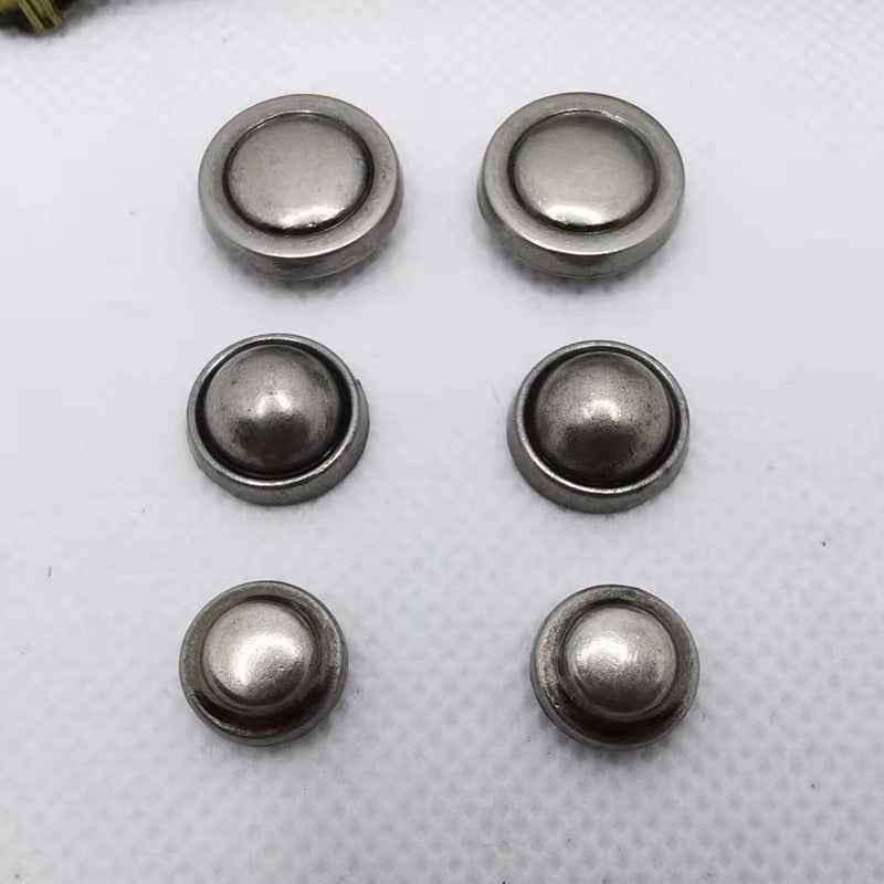 10/12/14MM Antique Silver Metal Mushroom Rivets 30 Pack