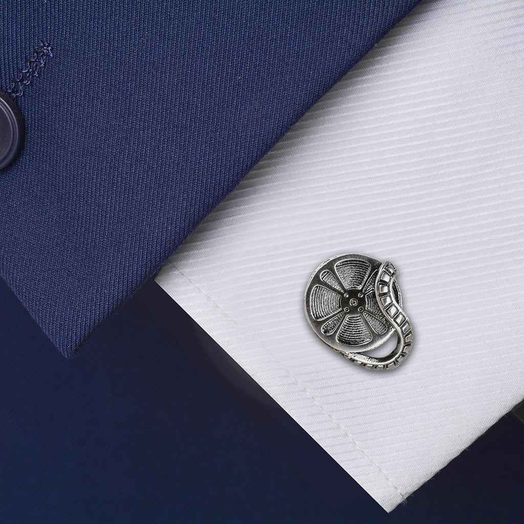 22x18mm Vintage Film Projector Cufflinks – Antique Silver