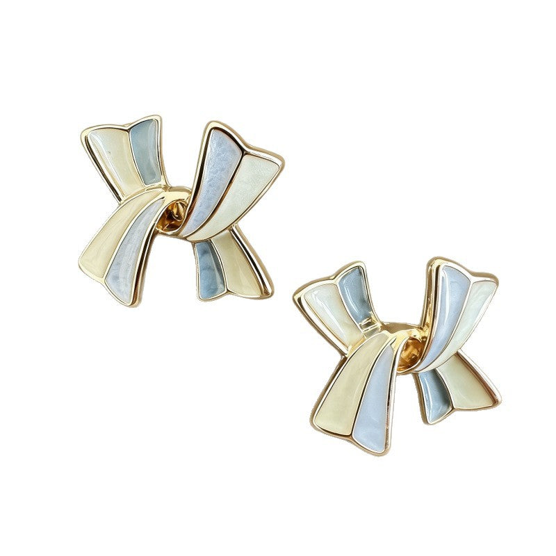3D Irregular White & Sky Blue Enamel Metal Buttons 20PCS