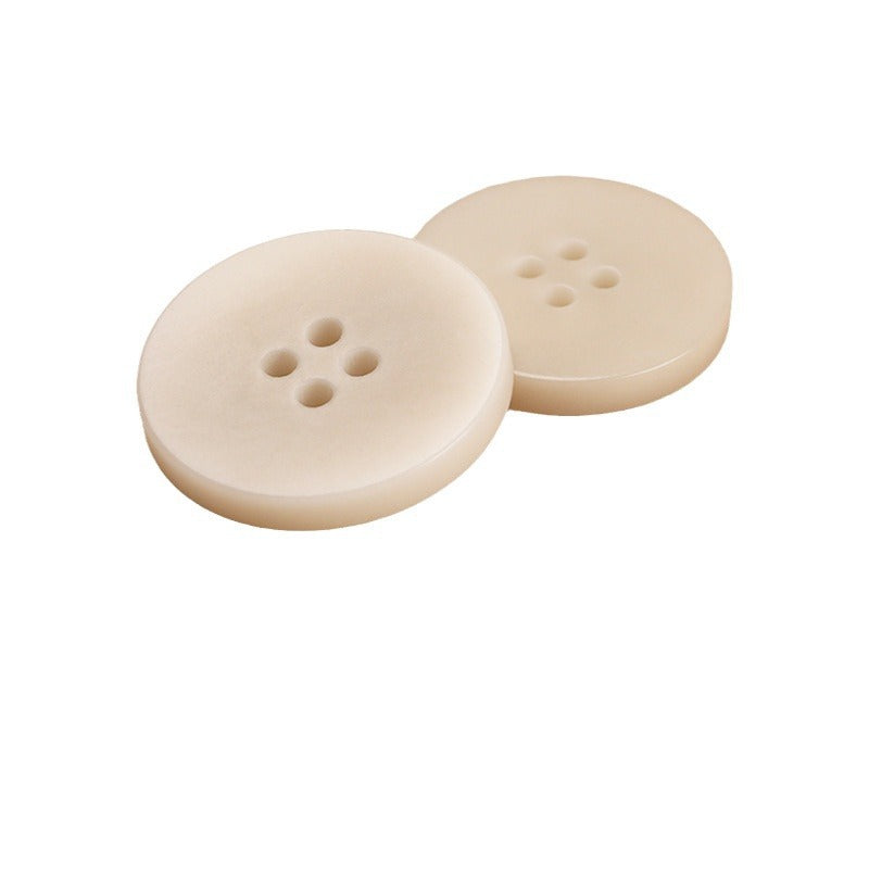Natural Fruit Shell Flat 4-Hole Buttons Set of 20 – Black Beige Coffee