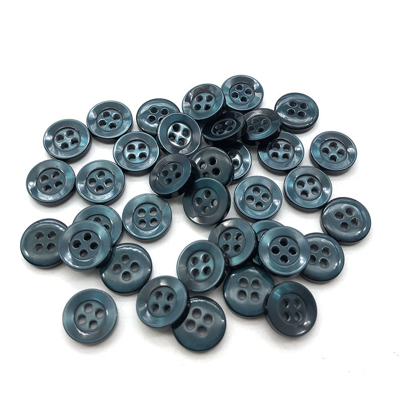 10mm Ronde 4-Gat Shirt Pareloïde Kleine Hars Knopen 270 Verpakking