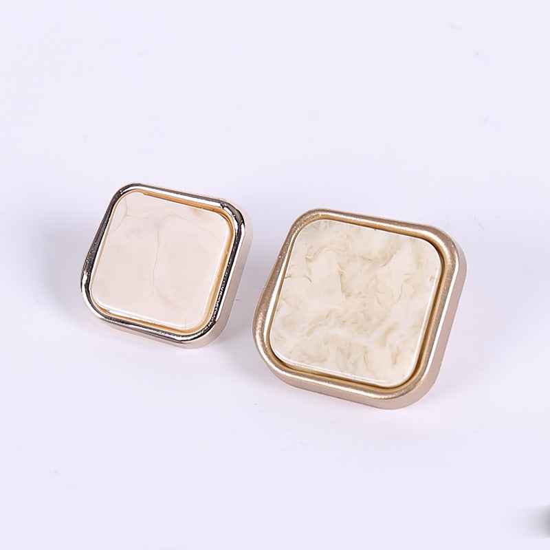 18/21/25mm Rose Gold Square Beveled Plastic Buttons Bulk 500pcs