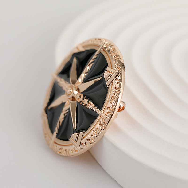 Vintage Star Brooch 35mm Eight-Pointed Metal Pins 3pcs for Suits Blazers