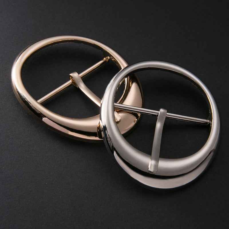 45mm Zinc Alloy Oval Coat Belt Buckle Adjustable with Pin 10pcs