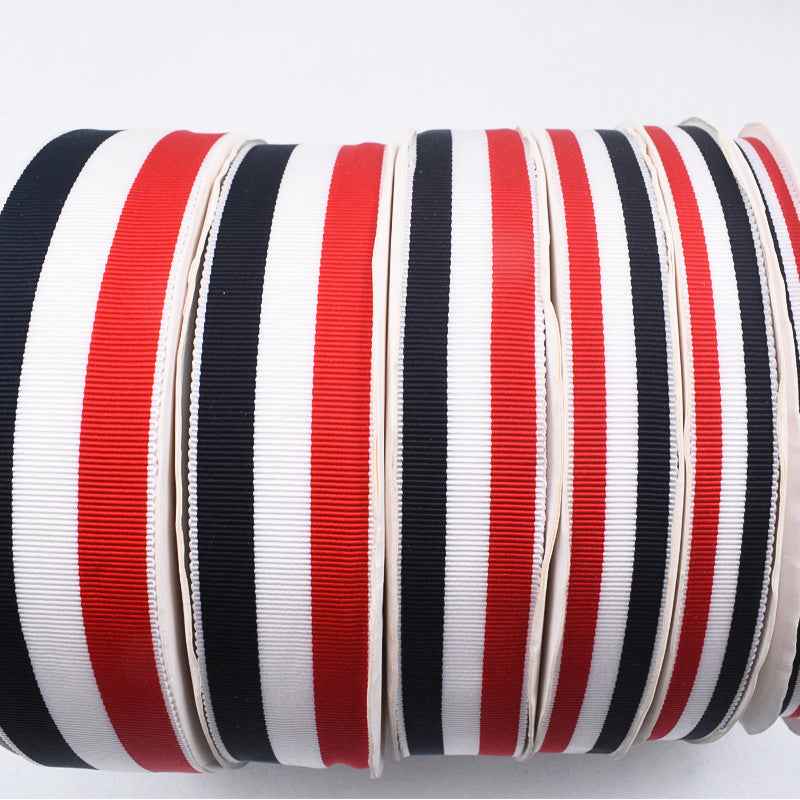 1cm-3.8cm Red/White/Blue Polyester Hatband Trim (50 Yards)