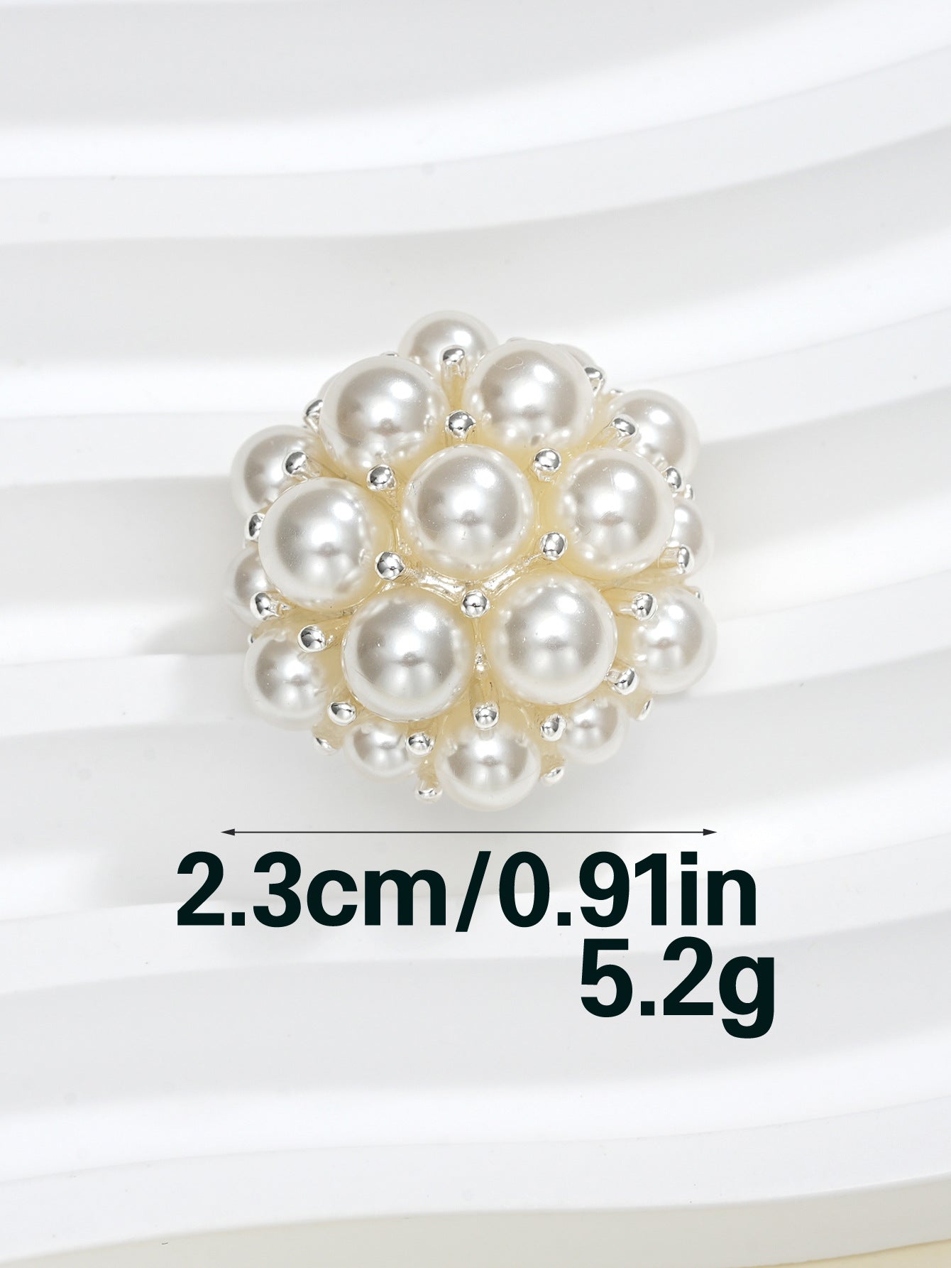 Floral 3D Pearl Hand-Sewing Decorative Metal Buttons 10 Pack